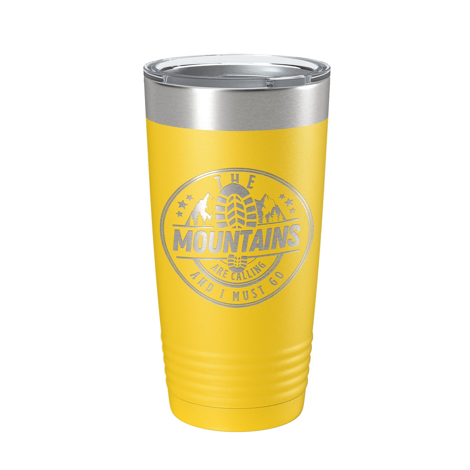 Mountains Are Calling Tumbler Camping Hiking Travel Mug Insulated Laser Engraved Coffee Cup Outdoors Gift 20 oz